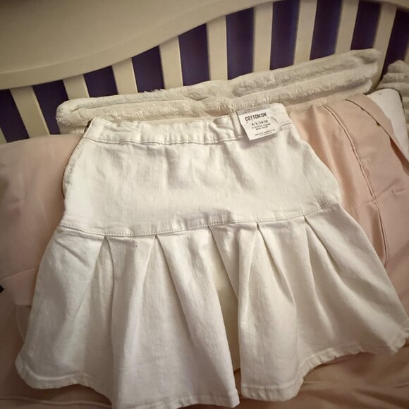 NWT Cotton On Pleated Denim Mini Skirt - Picture 6 of 7
